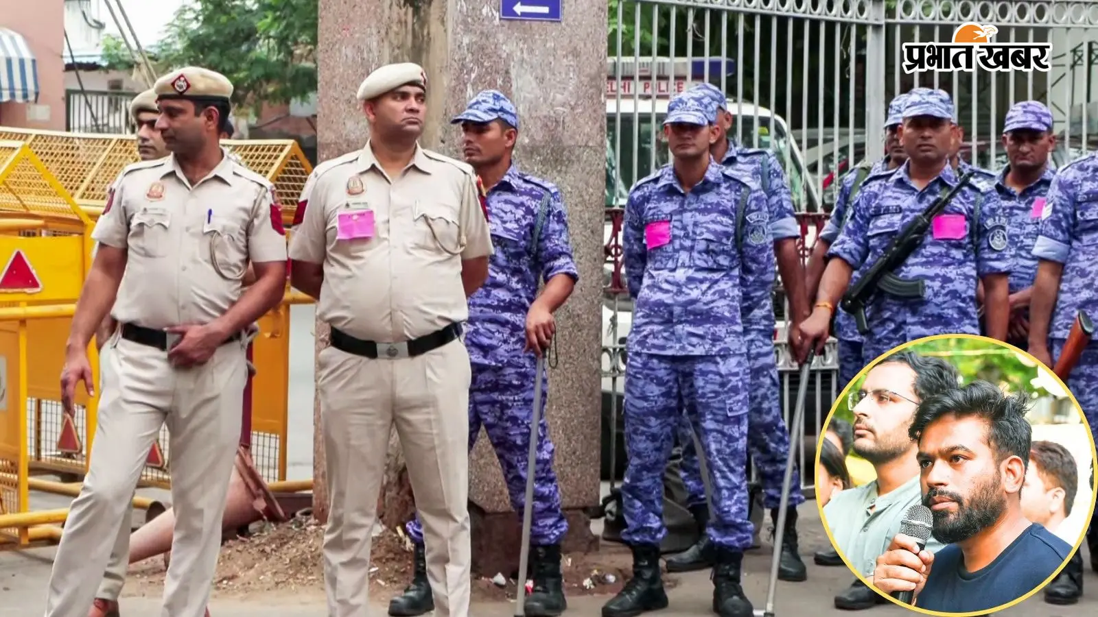 दिल्ली पुलिस और गोल घेरे में सीजेपी के संस्थापक अभिजीत दीपके, फोटो पीटीआई दिल्ली पुलिस और गोल घेरे में सीजेपी के संस्थापक अभिजीत दीपके, फोटो पीटीआई