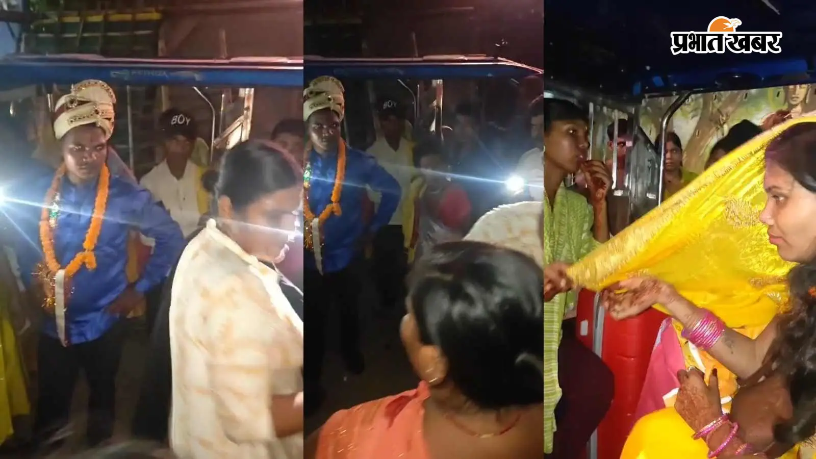 मंदिर में शादी के बाद दुल्हे से बकझक करती बहन मंदिर में शादी के बाद दुल्हे से बकझक करती बहन