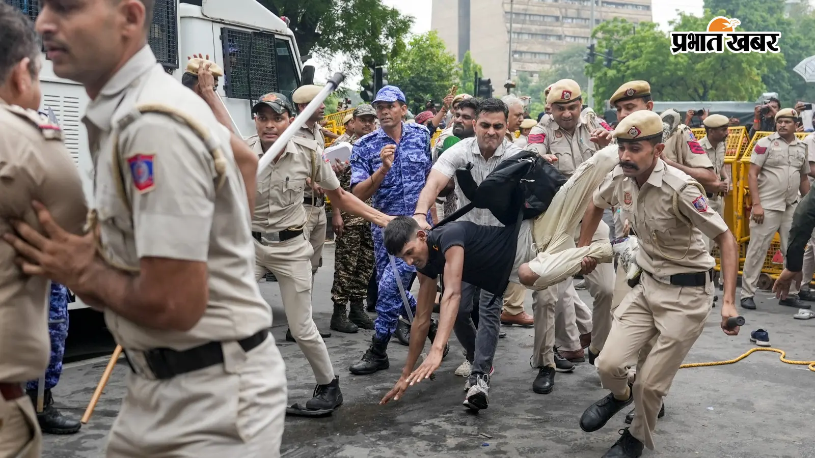 CJP Sansad March LIVE : घायलों का हाल जानने लेडी हार्डिंग मेडिकल कॉलेज पहुंचे केंद्रीय मंत्री जेपी नड्डा