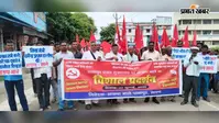 11 सूत्री मांगों को लेकर भाकपा माले का सारण में प्रदर्शन, प्रखंड कार्यालय पर दिया धरना