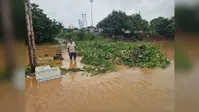 मूसलाधार बारिश से उफान पर मनी नदी, जलमग्न हुआ चिराग सेतु, आवागमन पूरी तरह ठप