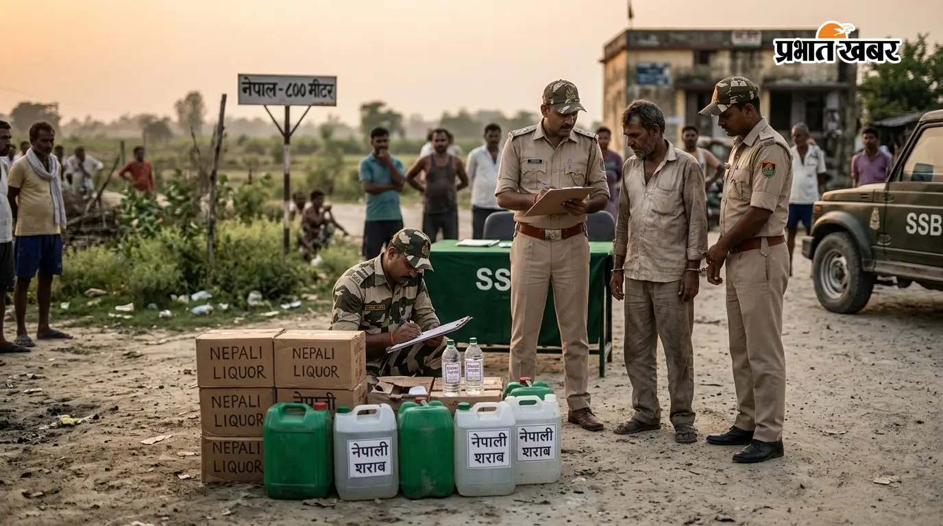 नेपाली शराब तस्कर SSB की गिरफ्त में, 27 लीटर बरामद नेपाली शराब तस्कर SSB की गिरफ्त में, 27 लीटर बरामद