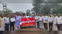 भाकपा ने हिरोडीह में निकाला प्रतिवाद मार्च