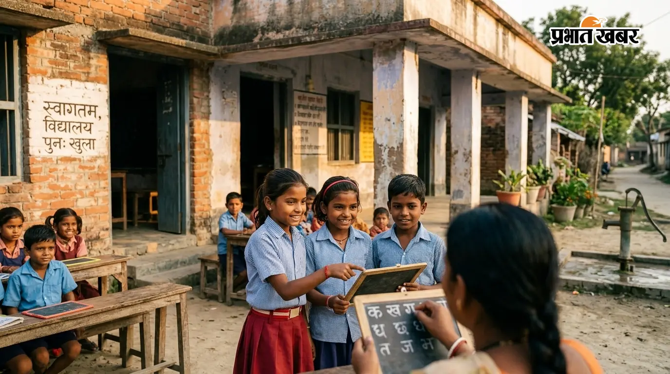 बलुआ ठोरी के स्कूल खुले, बच्चों की पढ़ाई शुरू बलुआ ठोरी के स्कूल खुले, बच्चों की पढ़ाई शुरू