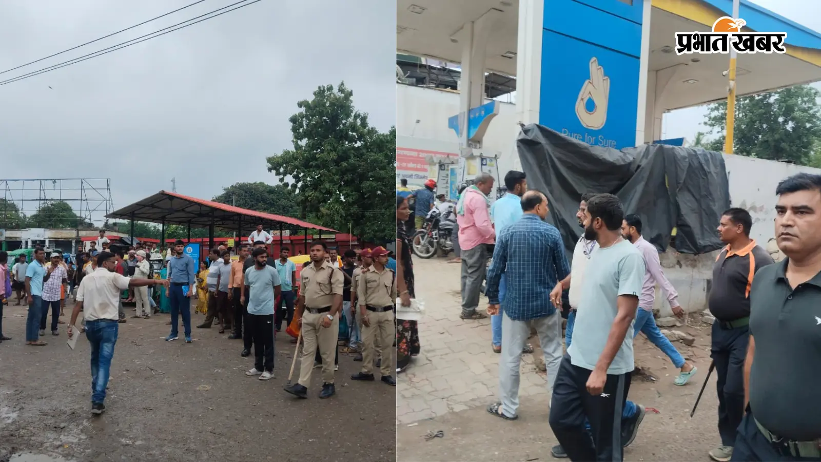 अतिक्रमण हटाती पुलिस अतिक्रमण हटाती पुलिस