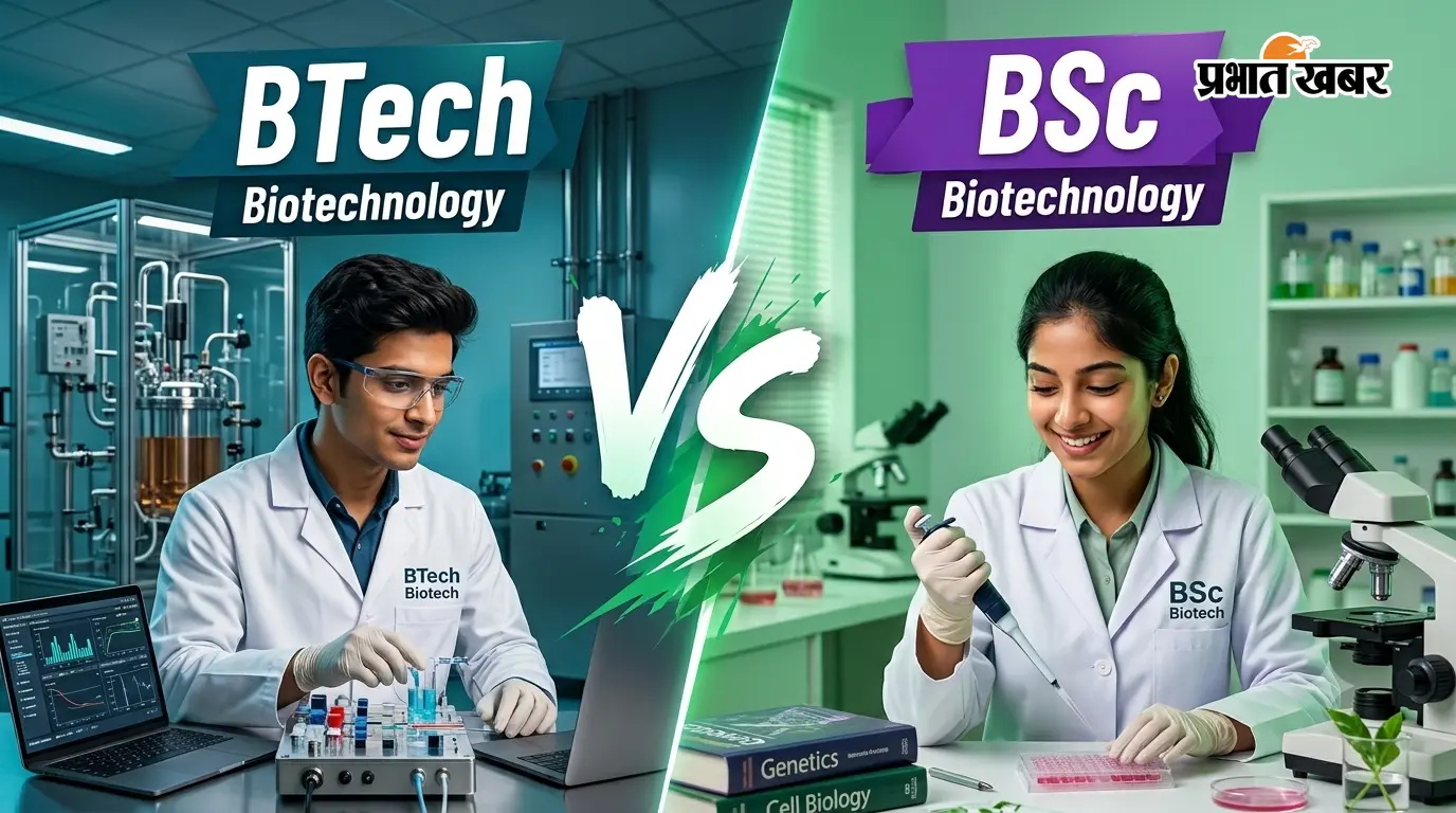 BTech Biotech VS BSc Biotech (AI Generated Image) BTech Biotech VS BSc Biotech (AI Generated Image)