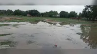 घुटने भर पानी में डूबा नोखा का खेल मैदान, खिलाड़ियों समेत अन्य प्रतियोगी परीक्षार्थी की प्रैक्टिस ठप