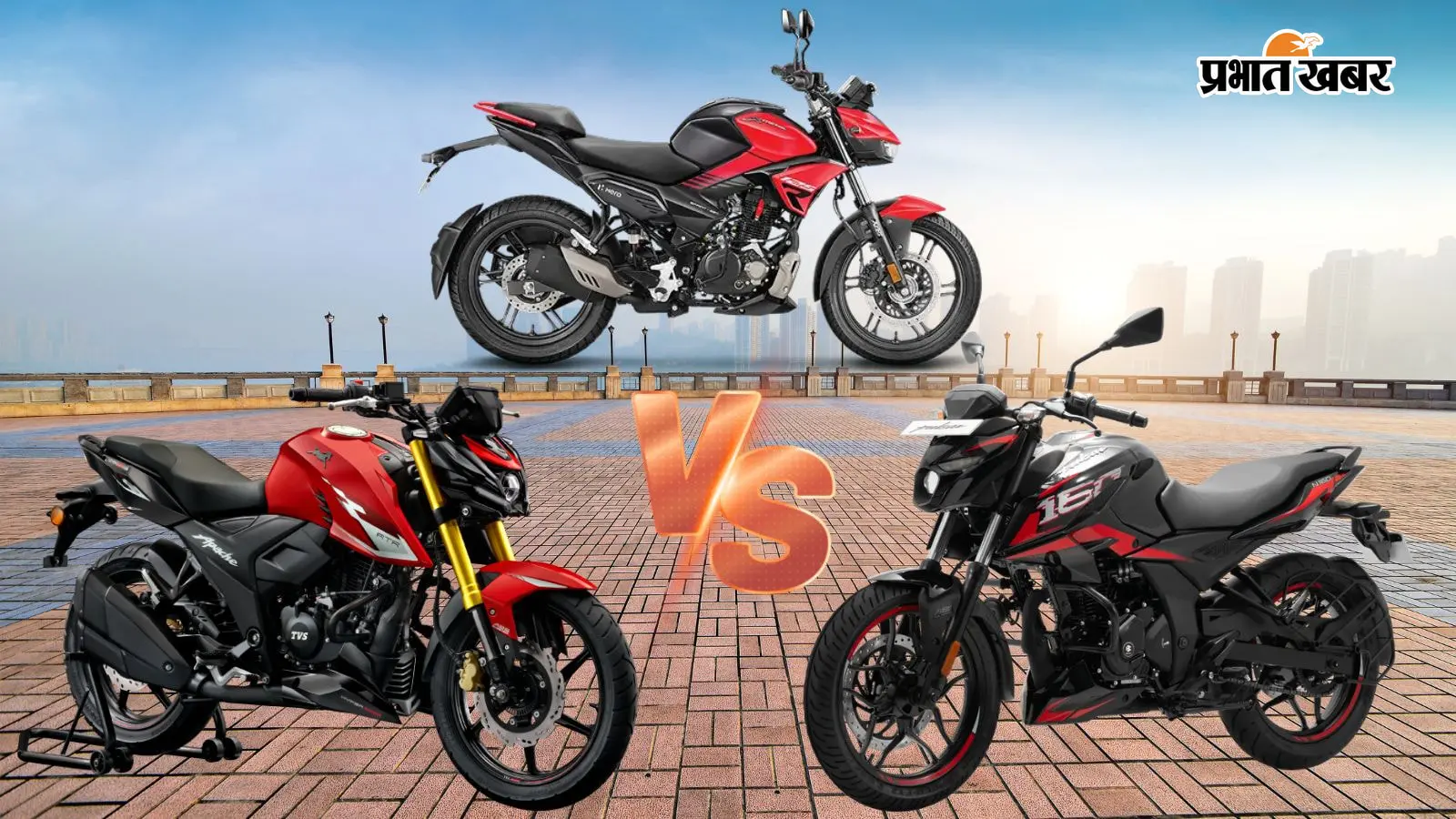 TVS Apache RTR 160, Bajaj Pulsar NS160 & Hero Xtreme 125R TVS Apache RTR 160, Bajaj Pulsar NS160 & Hero Xtreme 125R