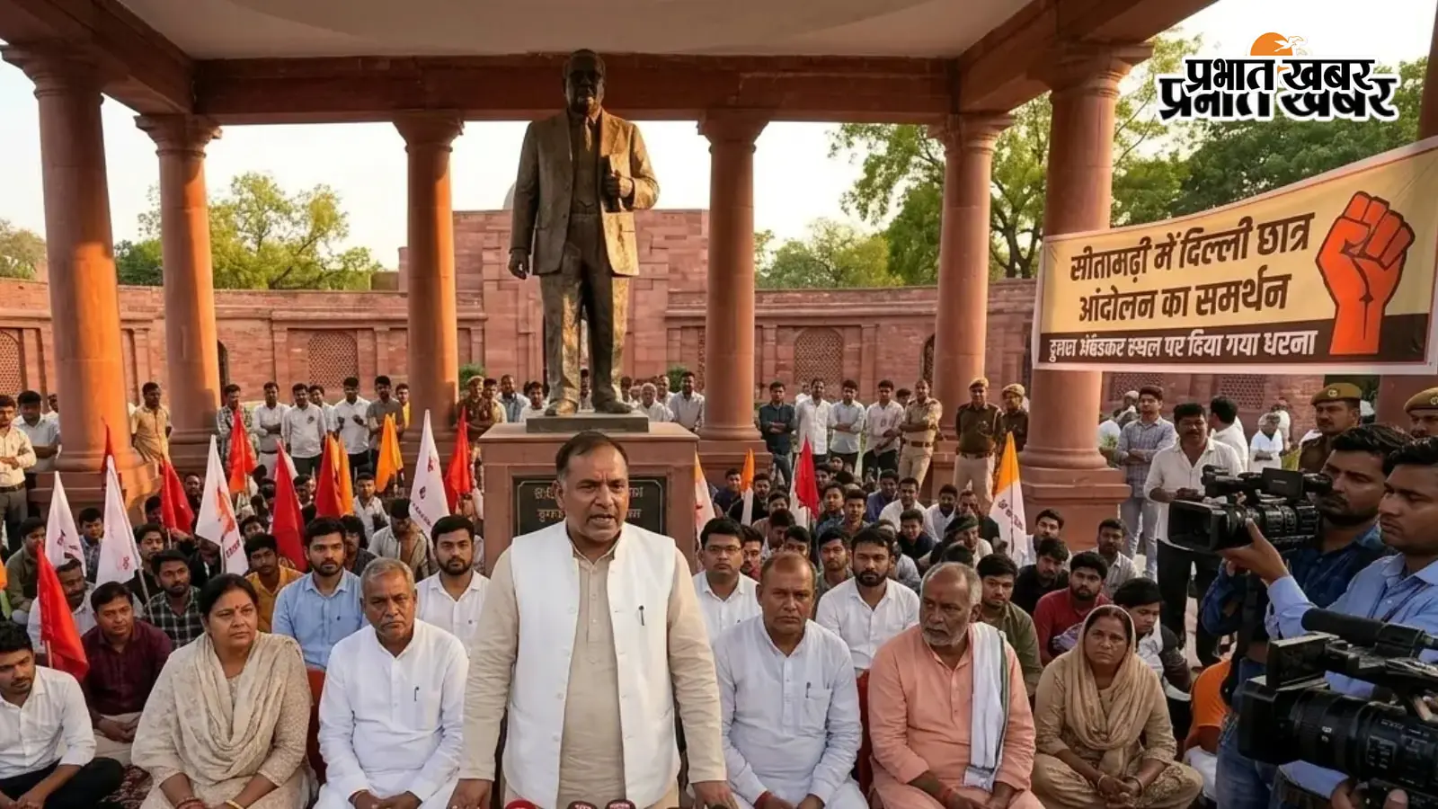 सीतामढ़ी में छात्र आंदोलन का समर्थन: धरना प्रदर्शन सीतामढ़ी में छात्र आंदोलन का समर्थन: धरना प्रदर्शन