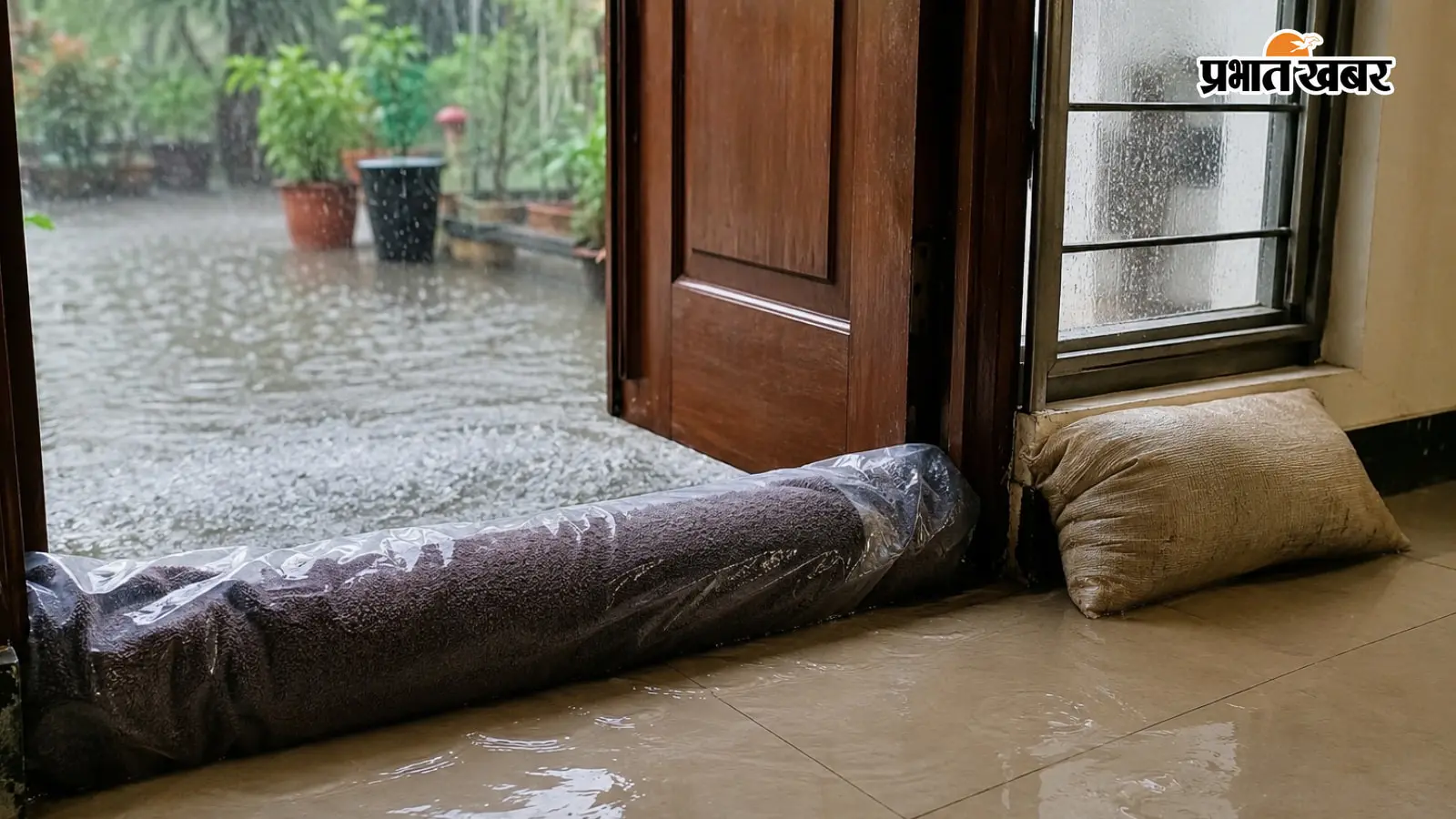 Rainwater Entering House, AI Image Rainwater Entering House, AI Image