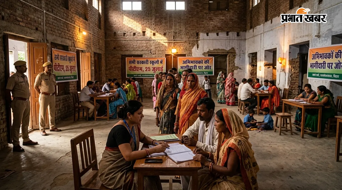 25 जुलाई को सभी सरकारी विद्यालयों में होगी अभिभावक-शिक्षक बैठक, बच्चों की पढ़ाई और उपस्थिति पर होगी विस्तृत चर्चा 25 जुलाई को सभी सरकारी विद्यालयों में होगी अभिभावक-शिक्षक बैठक, बच्चों की पढ़ाई और उपस्थिति पर होगी विस्तृत चर्चा