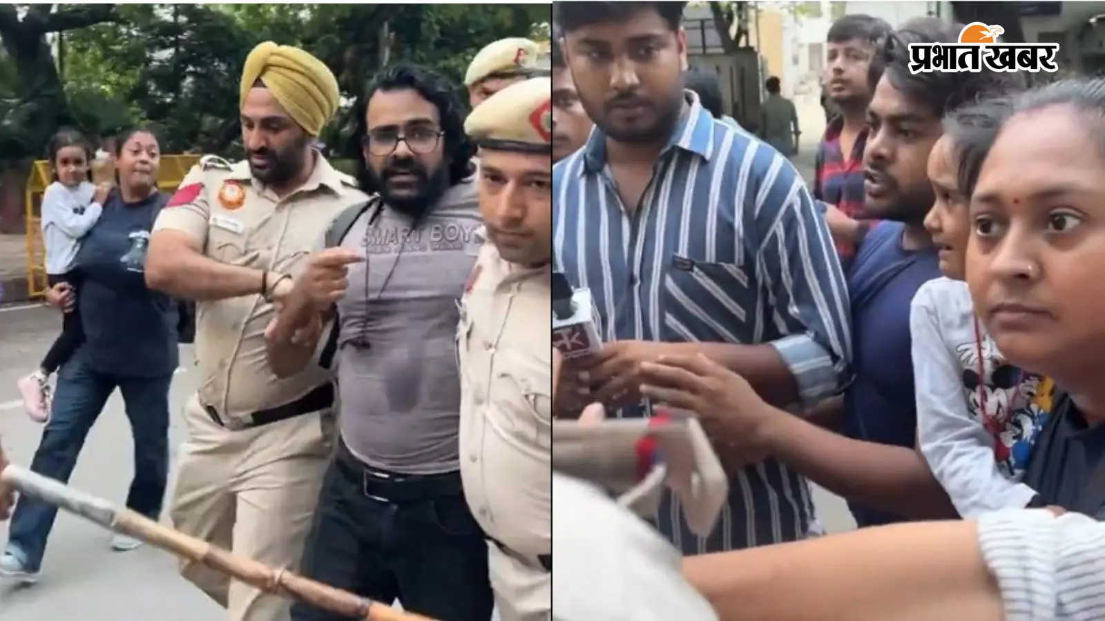 जंतर-मंतर पर मनमानी करती दिल्ली पुलिस जंतर-मंतर पर मनमानी करती दिल्ली पुलिस