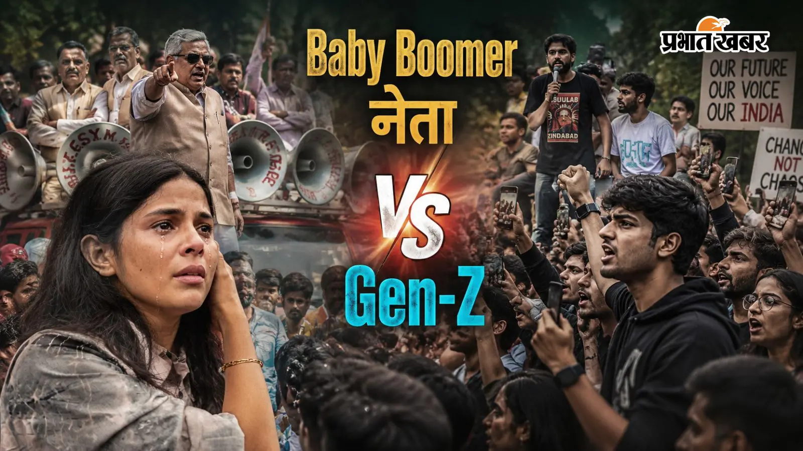 Baby Boomer नेता vs Gen-Z (AI Generated Image) Baby Boomer नेता vs Gen-Z (AI Generated Image)