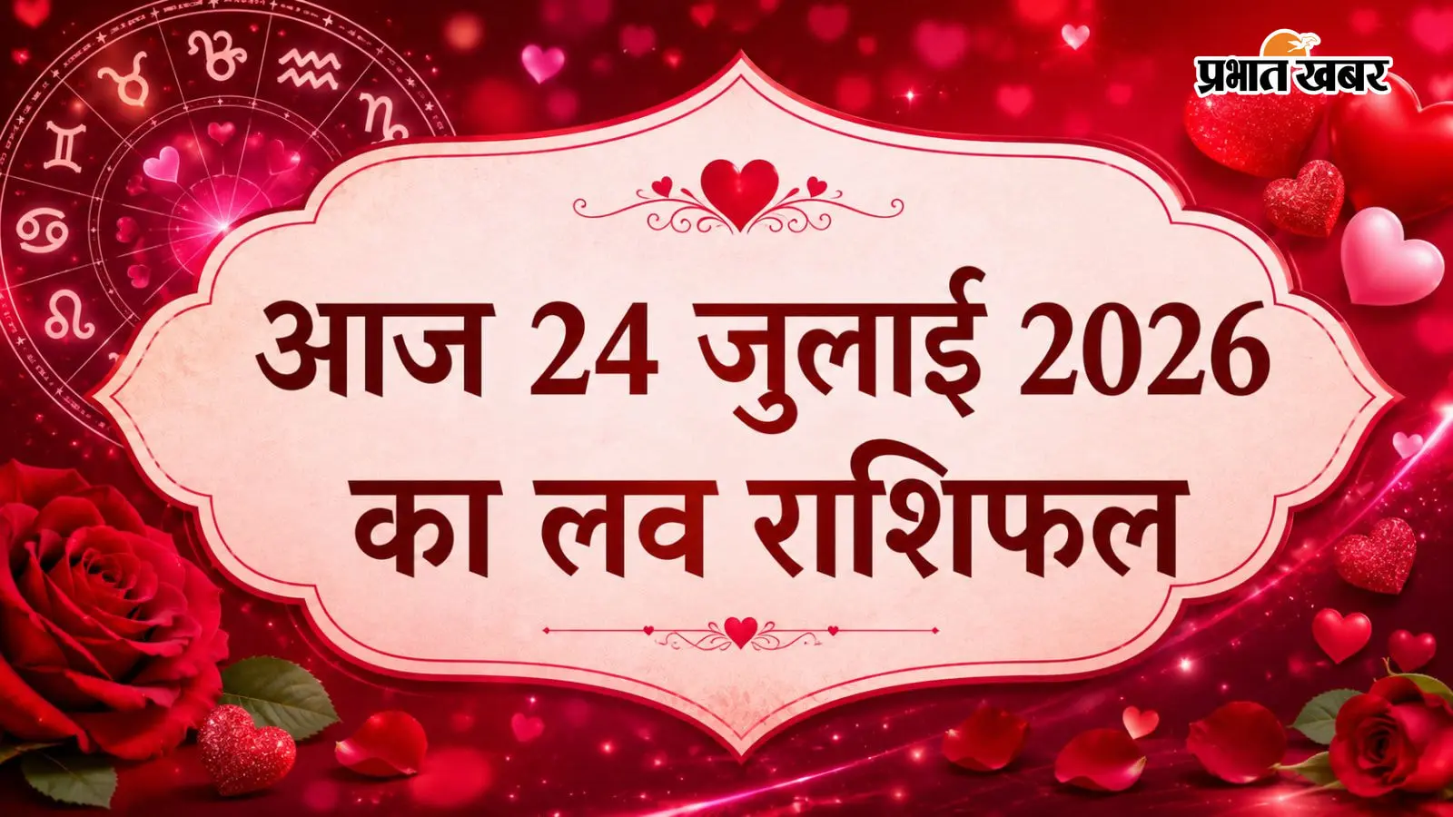 आज 24 जुलाई 2026 का लव राशिफल आज 24 जुलाई 2026 का लव राशिफल