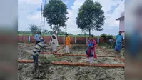 चनपटिया के शम्भुआपुर स्कूल में निर्माणाधीन लाइब्रेरी भवन की जांच, गुणवत्ता सुधार के निर्देश
