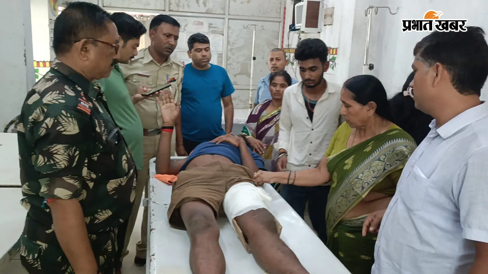 गोली लगने के बाद घायल पीएमसीएच में भर्ती गोली लगने के बाद घायल पीएमसीएच में भर्ती