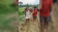 नवादा में बिजली से झुलसे बुजुर्ग को 2 KM तक खाट पर ढोना पड़ा, सड़क नहीं होने से एंबुलेंस भी नहीं पहुंची