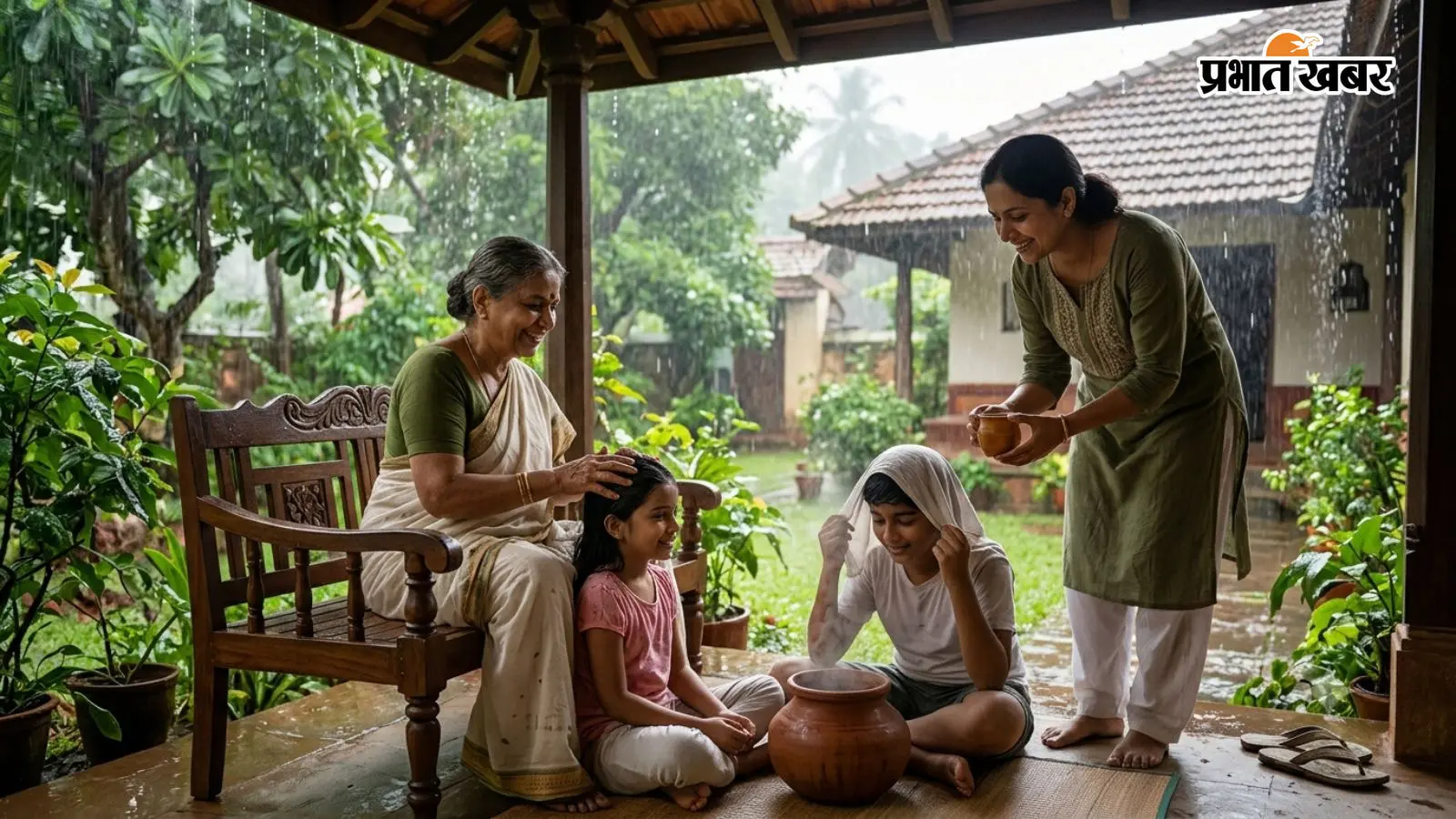 बारिश के मौसम में सेहत का ख्याल रखने के लिए क्या करें? AI image बारिश के मौसम में सेहत का ख्याल रखने के लिए क्या करें? AI image