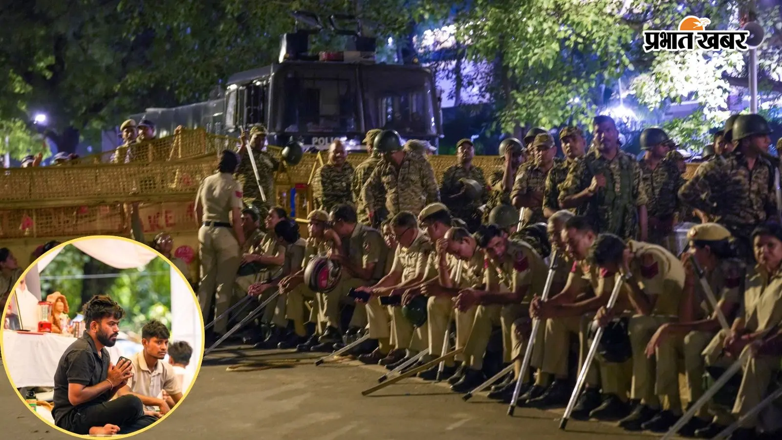 सीजेपी का प्रदर्शन और सुरक्षा में तैनात पुलिसकर्मी, फोटो पीटीआई सीजेपी का प्रदर्शन और सुरक्षा में तैनात पुलिसकर्मी, फोटो पीटीआई