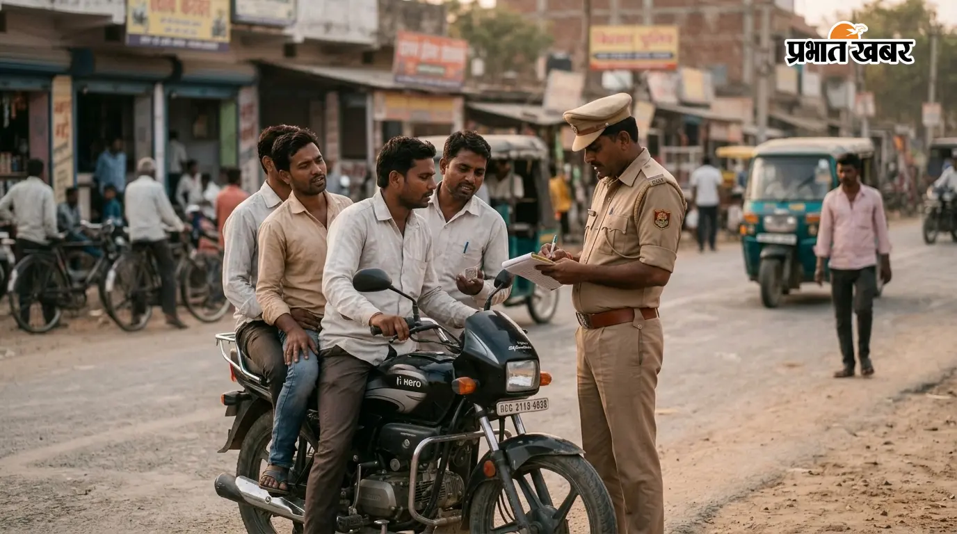 सीतामढ़ी: बिना हेलमेट चालकों पर पुलिस का एक्शन सीतामढ़ी: बिना हेलमेट चालकों पर पुलिस का एक्शन