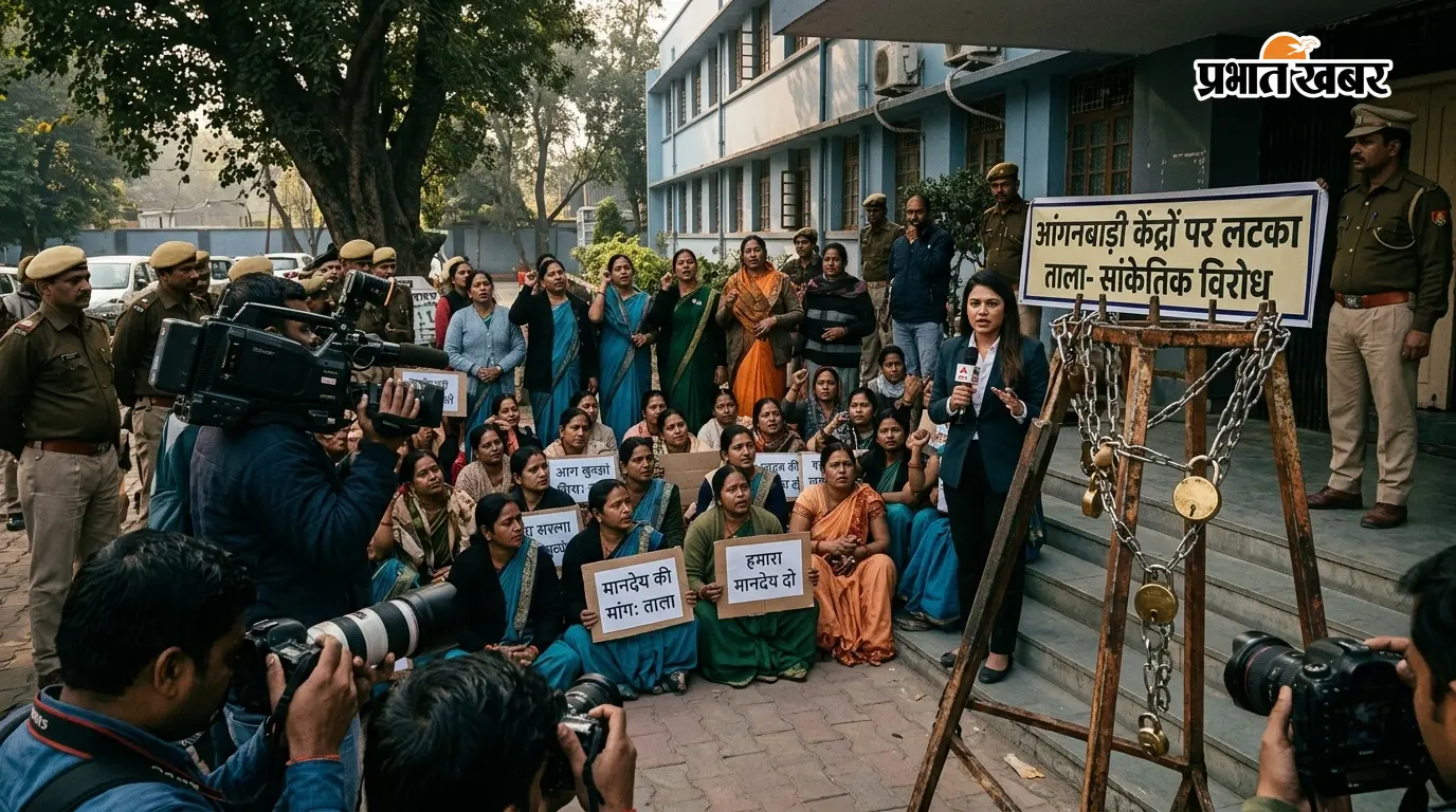 आंगनबाड़ी सेविका-सहायिका हड़ताल: मानदेय मांगों पर विरोध आंगनबाड़ी सेविका-सहायिका हड़ताल: मानदेय मांगों पर विरोध