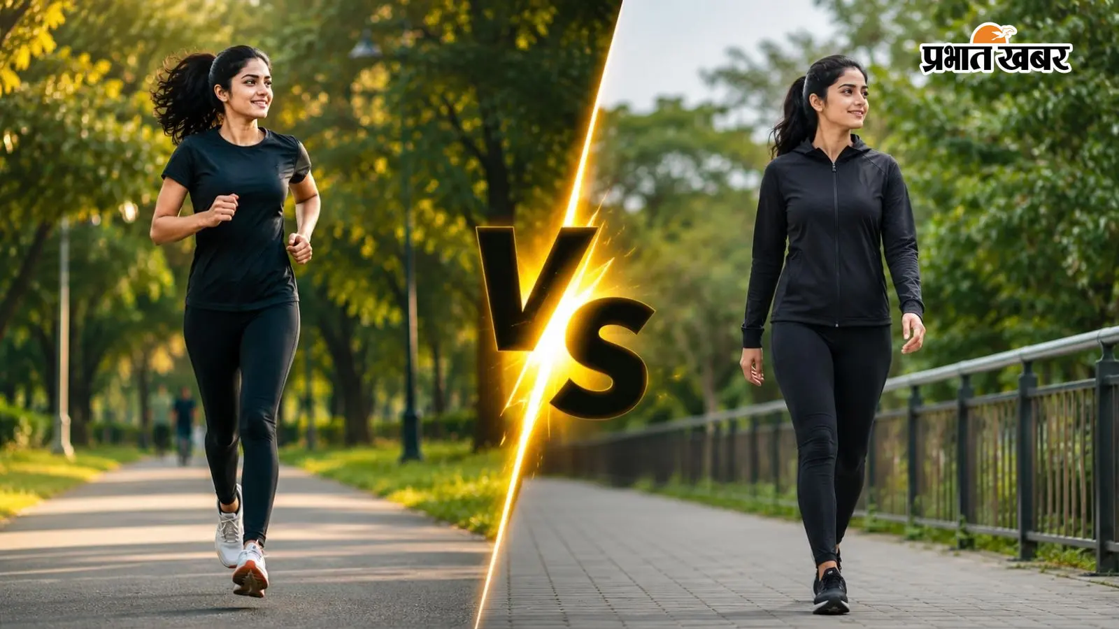 Running vs Walking Benefits (PC: AI Image) Running vs Walking Benefits (PC: AI Image)