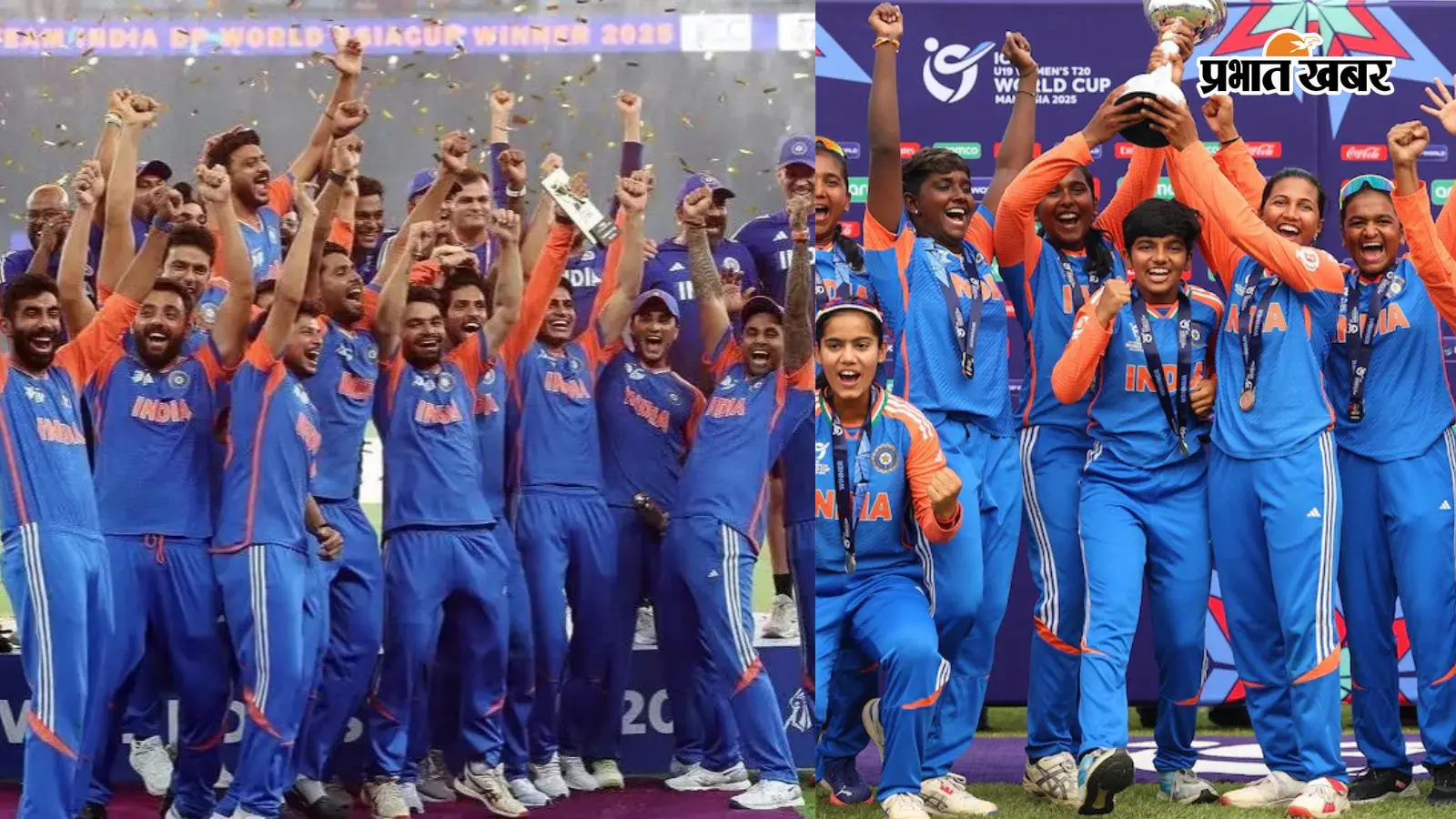 भारतीय पुरुष और महिला क्रिकेट टीम (फोटो — सोशल मीडिया) भारतीय पुरुष और महिला क्रिकेट टीम (फोटो — सोशल मीडिया)