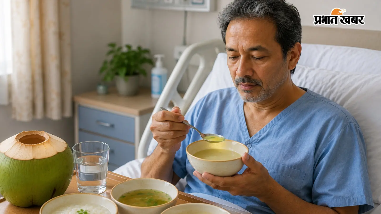 What to eat after a long hunger strike, AI Image What to eat after a long hunger strike, AI Image
