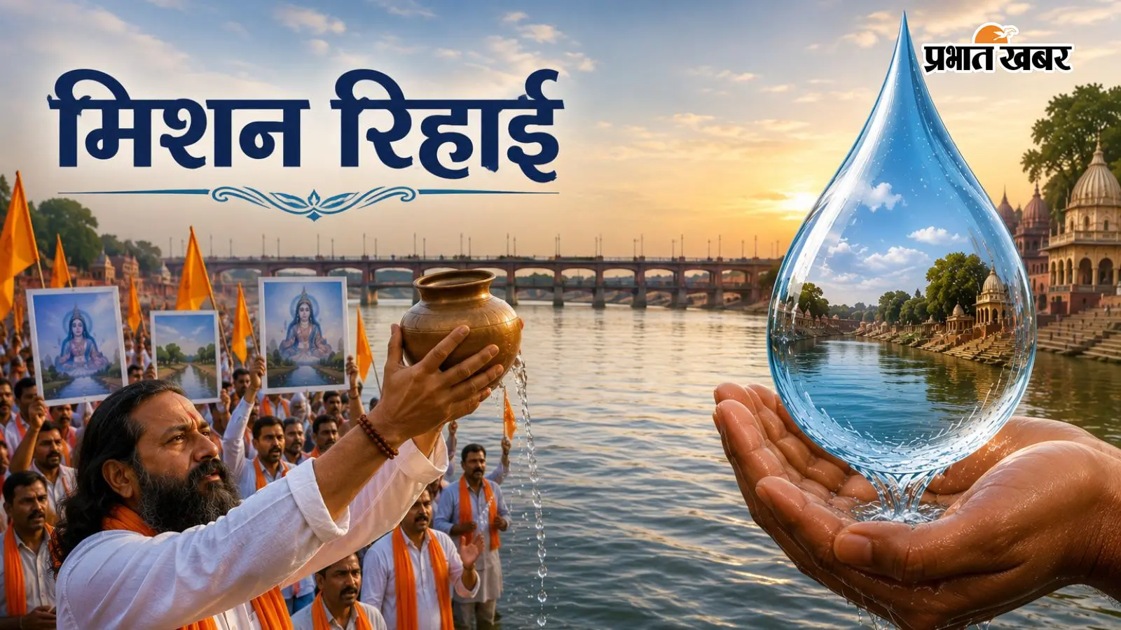 यमुना जल अधिकार को लेकर जनजागरण अभियान (AI सांकेतिक तस्वीर) यमुना जल अधिकार को लेकर जनजागरण अभियान (AI सांकेतिक तस्वीर)