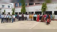 मधुबनी: उच्च शिक्षा विधेयक के विरोध में रामकृष्ण महाविद्यालय के शिक्षकों ने बांधी काली पट्टी