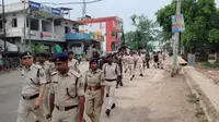 भोजपुर : कोईलवर में पुलिस का फ्लैग मार्च, लोगों से शांति और सौहार्द बनाए रखने की अपील