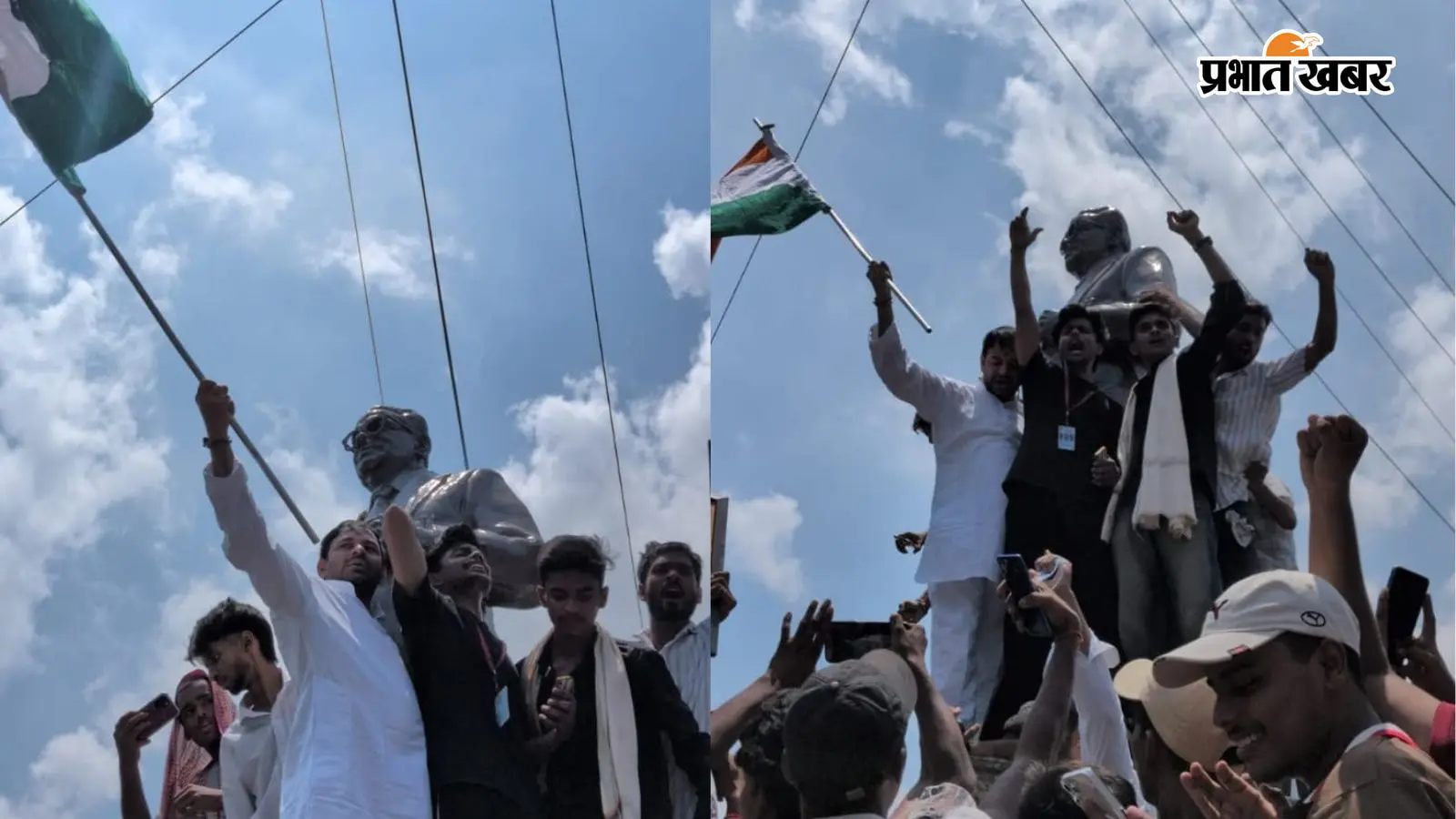 छात्रों के प्रदर्शन में शामिल हुए तेजप्रताप छात्रों के प्रदर्शन में शामिल हुए तेजप्रताप