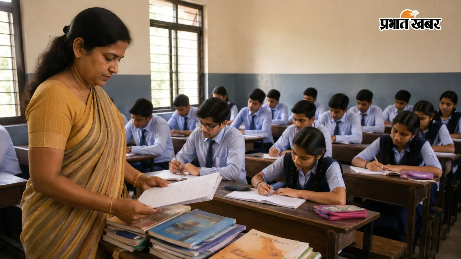 विद्यालय में शिक्षण कार्य (AI सांकेतिक तस्वीर) विद्यालय में शिक्षण कार्य (AI सांकेतिक तस्वीर)