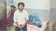 ट्रक और अनियंत्रित बाइक के बीच फंसे भाई-बहन, हादसे में दोनों घायल