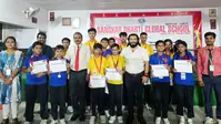 मधुबनी: संस्कार भारती ग्लोबल स्कूल में जीके क्विज प्रतियोगिता, विंध्य और नीलगिरी हाउस रहे विजेता