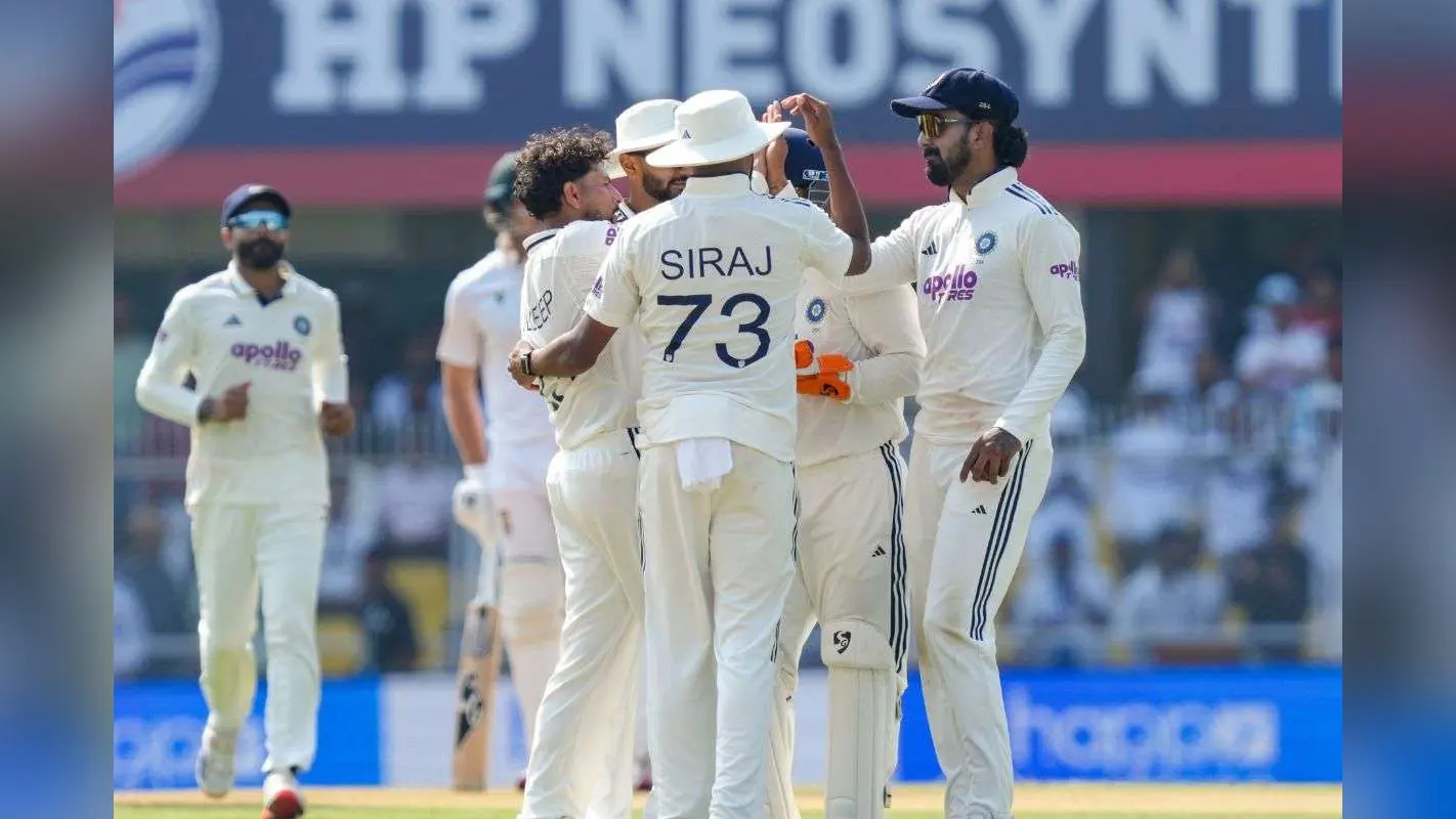 Indian Team Celebrate Wicket Indian Team Celebrate Wicket