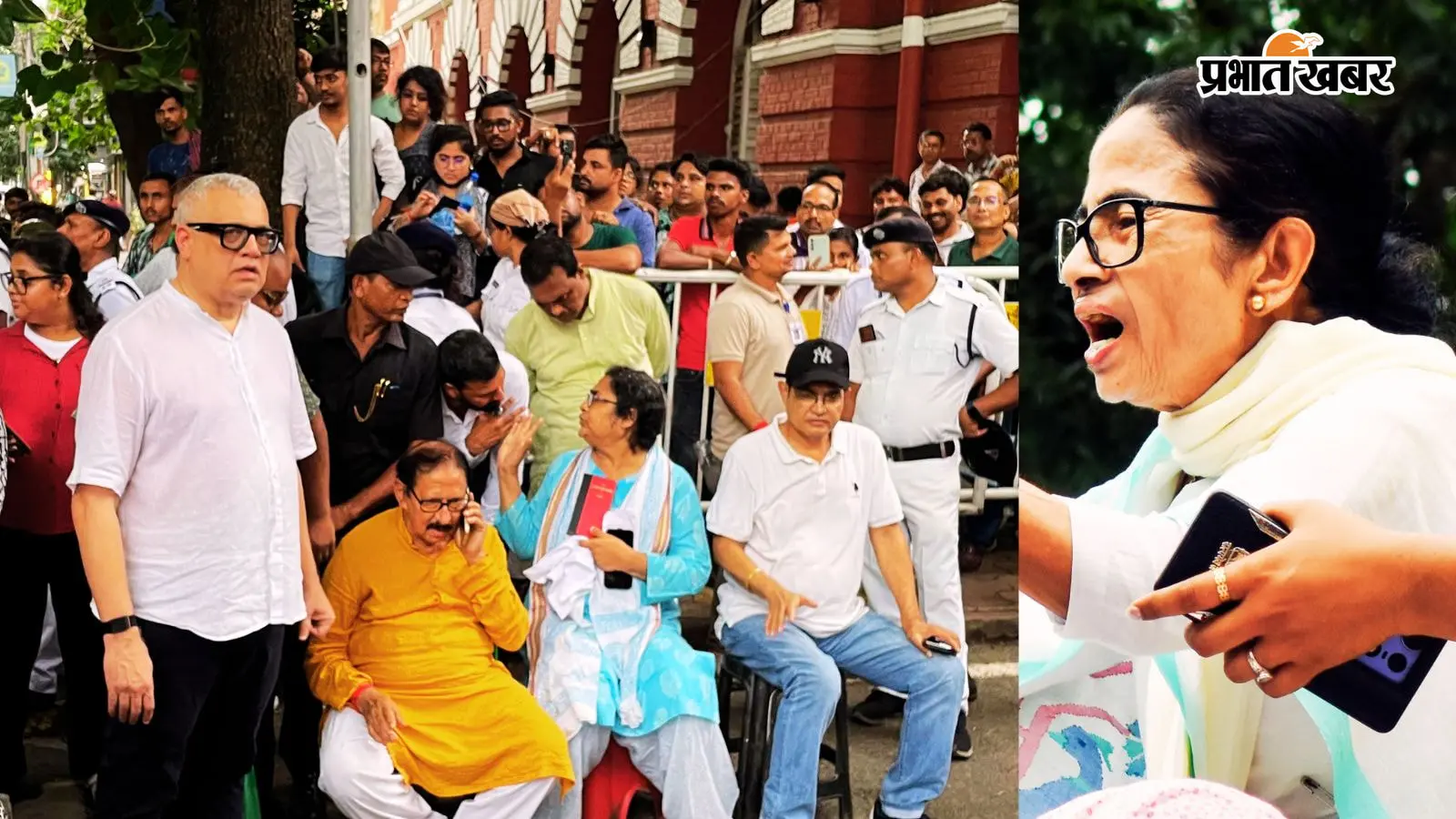 थाने के बाहर बैठे तृणमूल कांग्रेस के नेता. ममता बनर्जी ने पुलिस पर लगाये गंभीर आरोप. थाने के बाहर बैठे तृणमूल कांग्रेस के नेता. ममता बनर्जी ने पुलिस पर लगाये गंभीर आरोप.