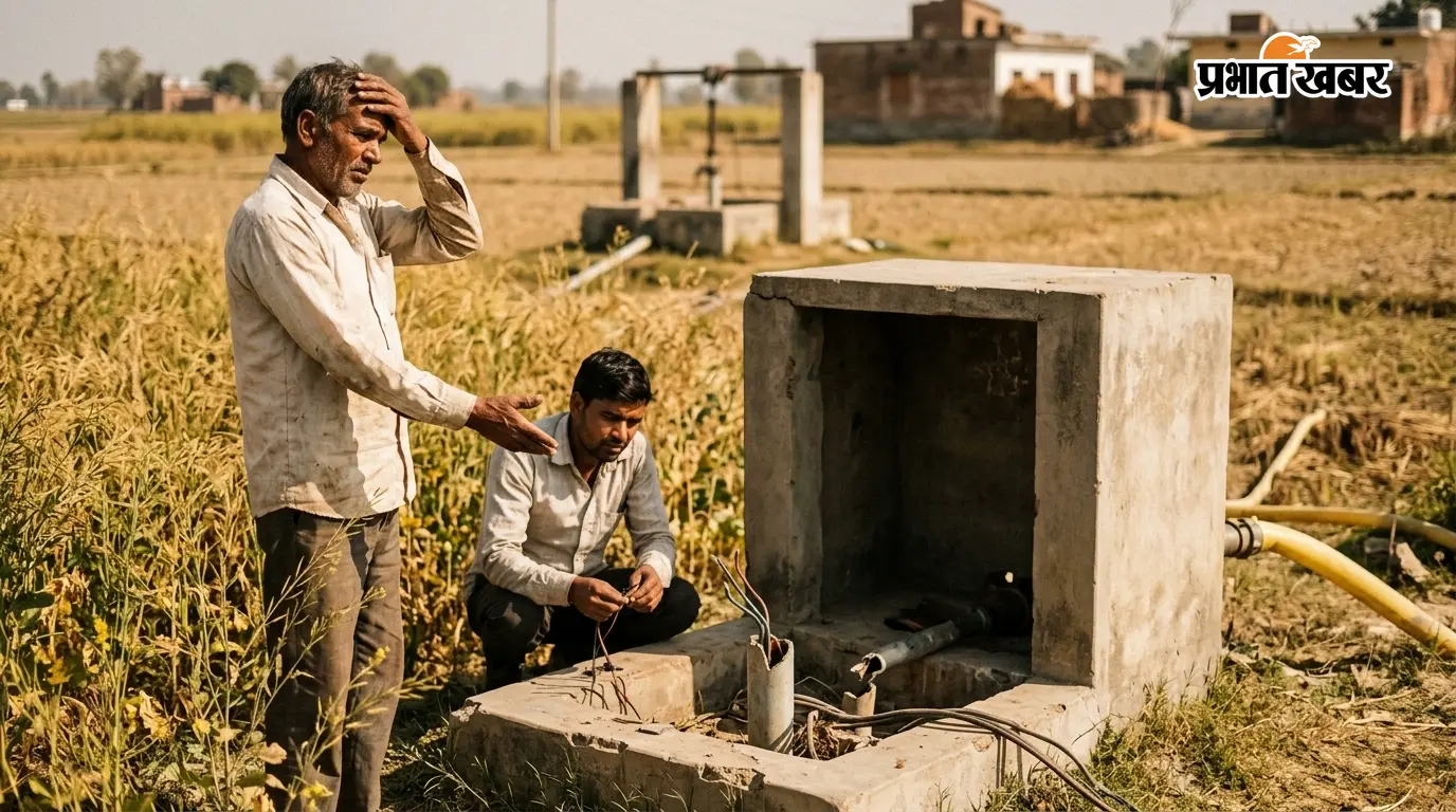 खेत में सिंचाई के लिए लगा बिजली मोटर चोरी, किसान परेशान. खेत में सिंचाई के लिए लगा बिजली मोटर चोरी, किसान परेशान.