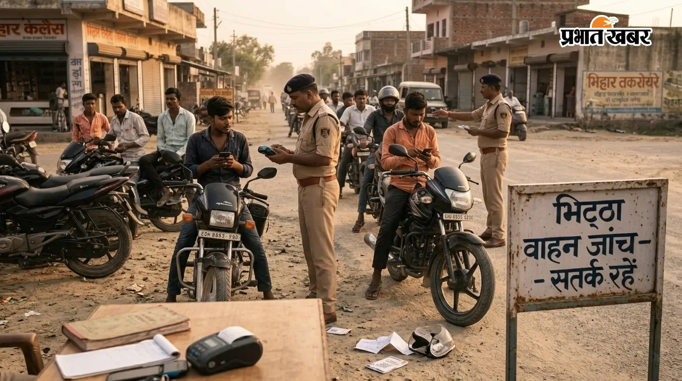 भिट्ठा में पुलिस की चेकिंग: ₹20 हजार का जुर्माना, बाइक... भिट्ठा में पुलिस की चेकिंग: ₹20 हजार का जुर्माना, बाइक...