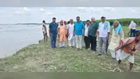 आलमनगर में इंडिया गठबंधन के नेताओं ने लिया कोसी कटाव का जायजा, युद्धस्तर पर बचाव कार्य की मांग