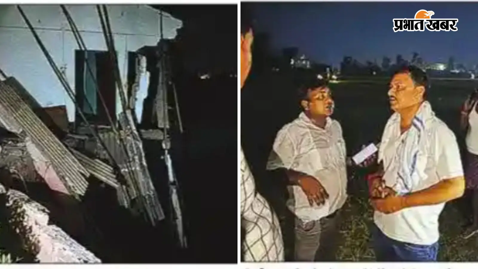 तटबंध के पास बना कैंप कार्यालय, निदेश देते कार्यपालक अभियंता तटबंध के पास बना कैंप कार्यालय, निदेश देते कार्यपालक अभियंता