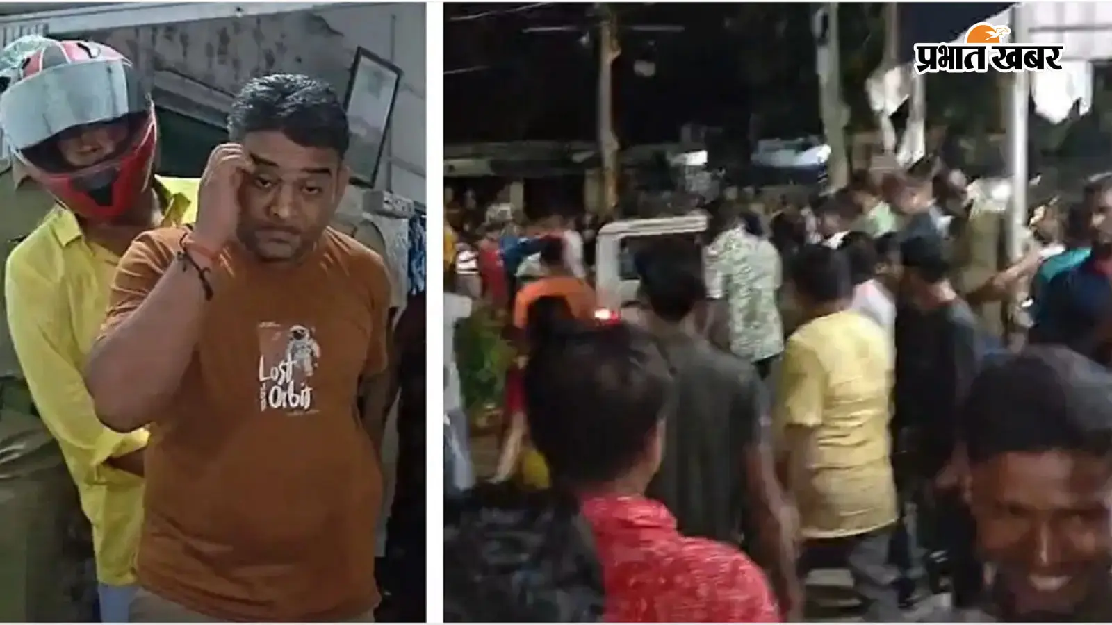 तृणमूल नेता पर हमलावर भीड़ तृणमूल नेता पर हमलावर भीड़