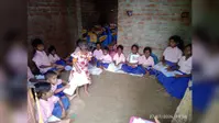 कहीं प्लास्टिक बांधकर तो कहीं जर्जर भवन में पढ़ रहे बच्चे