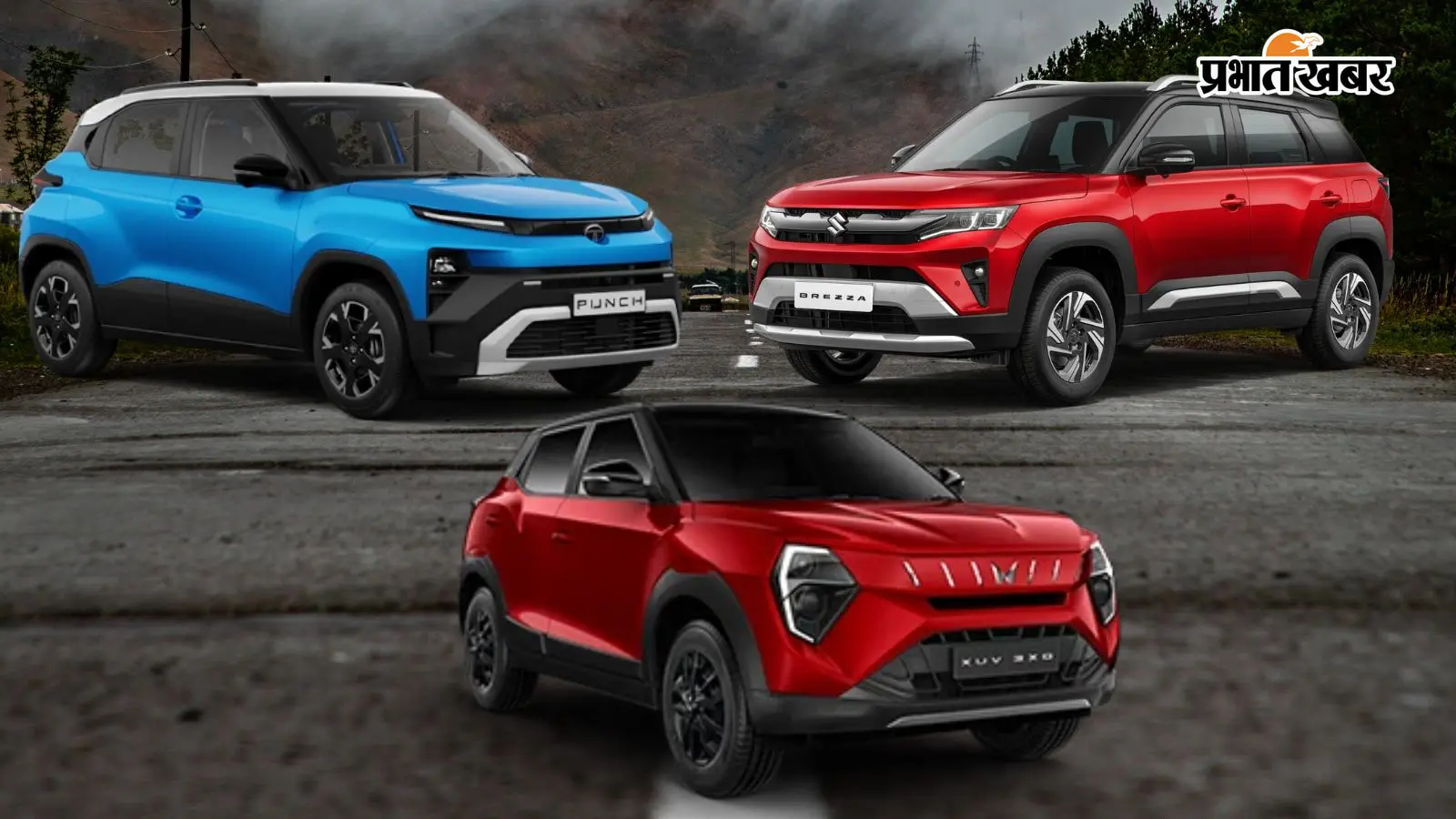 Tata Punch, Maruti Brezza & Mahindra XUV 3XO Tata Punch, Maruti Brezza & Mahindra XUV 3XO