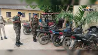 पुलिस ने वाहन चोर गिरोह का किया भंडाफोड़ 10 चोरी की मोटरसाइकिल बरामद, तीन गिरफ्तार