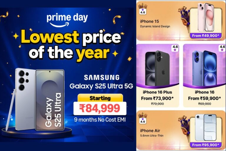 Amazon Prime Day vs Flipkart GOAT Sale 2026: iPhone 17 से Galaxy S25 Ultra तक, जानिए किस प्लैटफॉर्म पर मिल रही सबसे दमदार डील