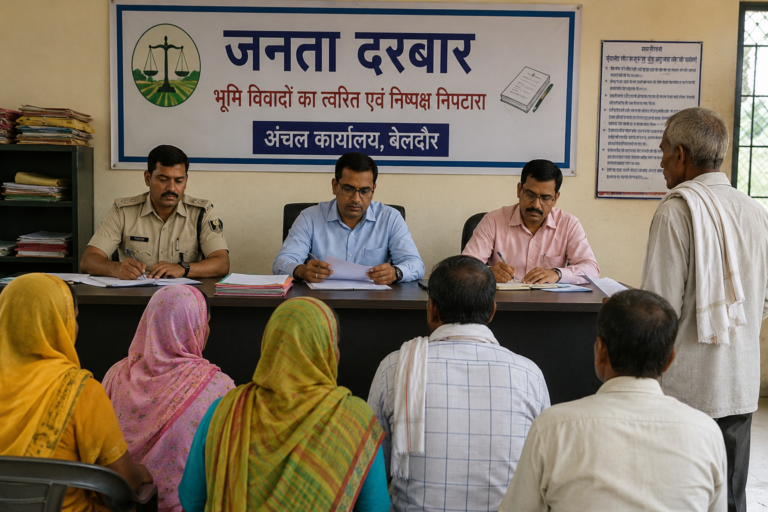 जनता दरबार में चार भूमि विवादों का निपटारा, प्रतिवादियों की गैरहाजिरी से मायूस लौटे फरियादी