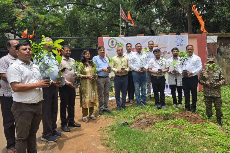 NCCF ने रिम्स परिसर में किया पौधरोपण, स्वास्थ्य के साथ पर्यावरण संरक्षण का संदेश