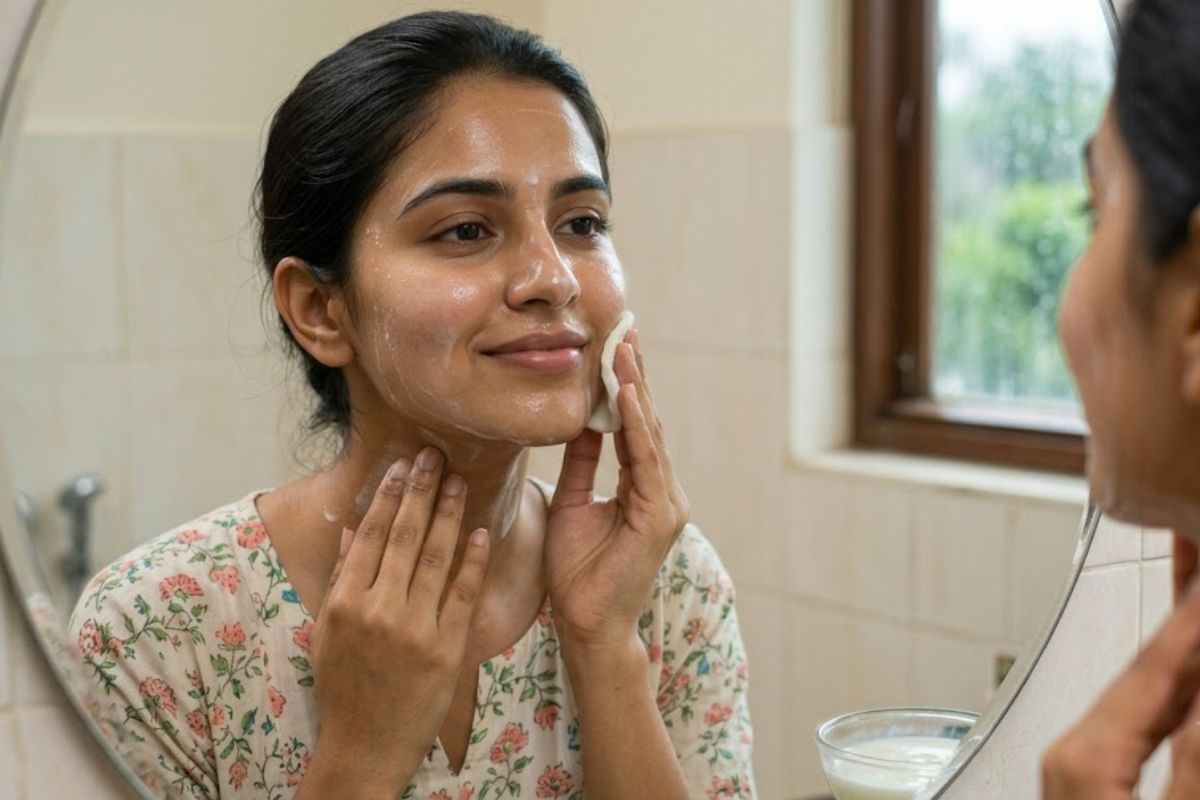 मॉनसून में ग्लोइंग स्किन चाहिए? पहले जानिए किचन में छिपा यह आसान ब्यूटी सीक्रेट 1 Raw Milk For Face 1