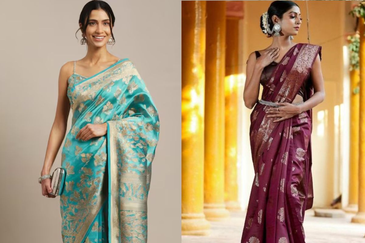 सिल्क साड़ी खरीदते समय न करें ये गलती, पहले समझें ये 6 सिल्क की पहचान 2 Silk Saree Guide 1 1